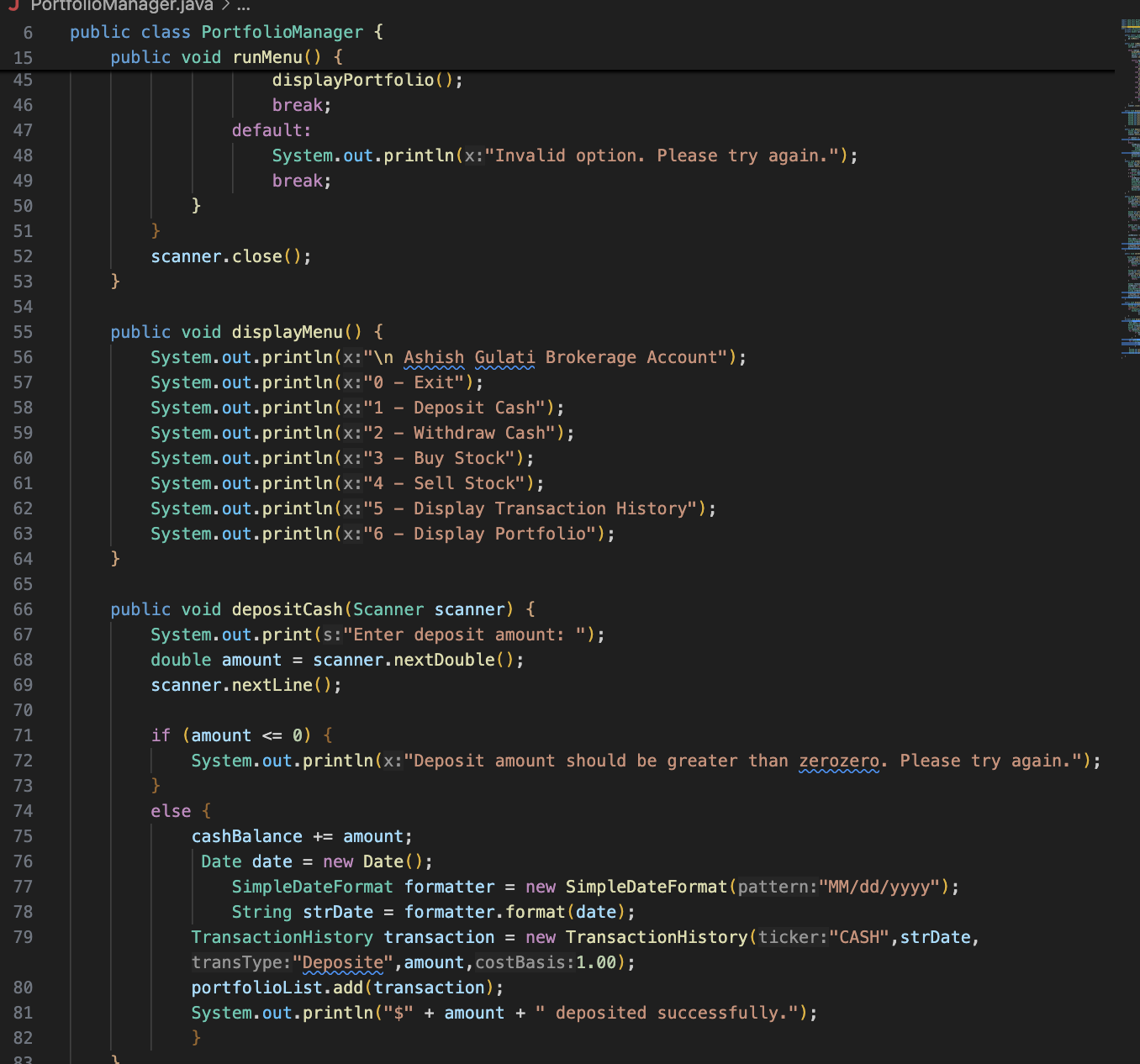 Java Code