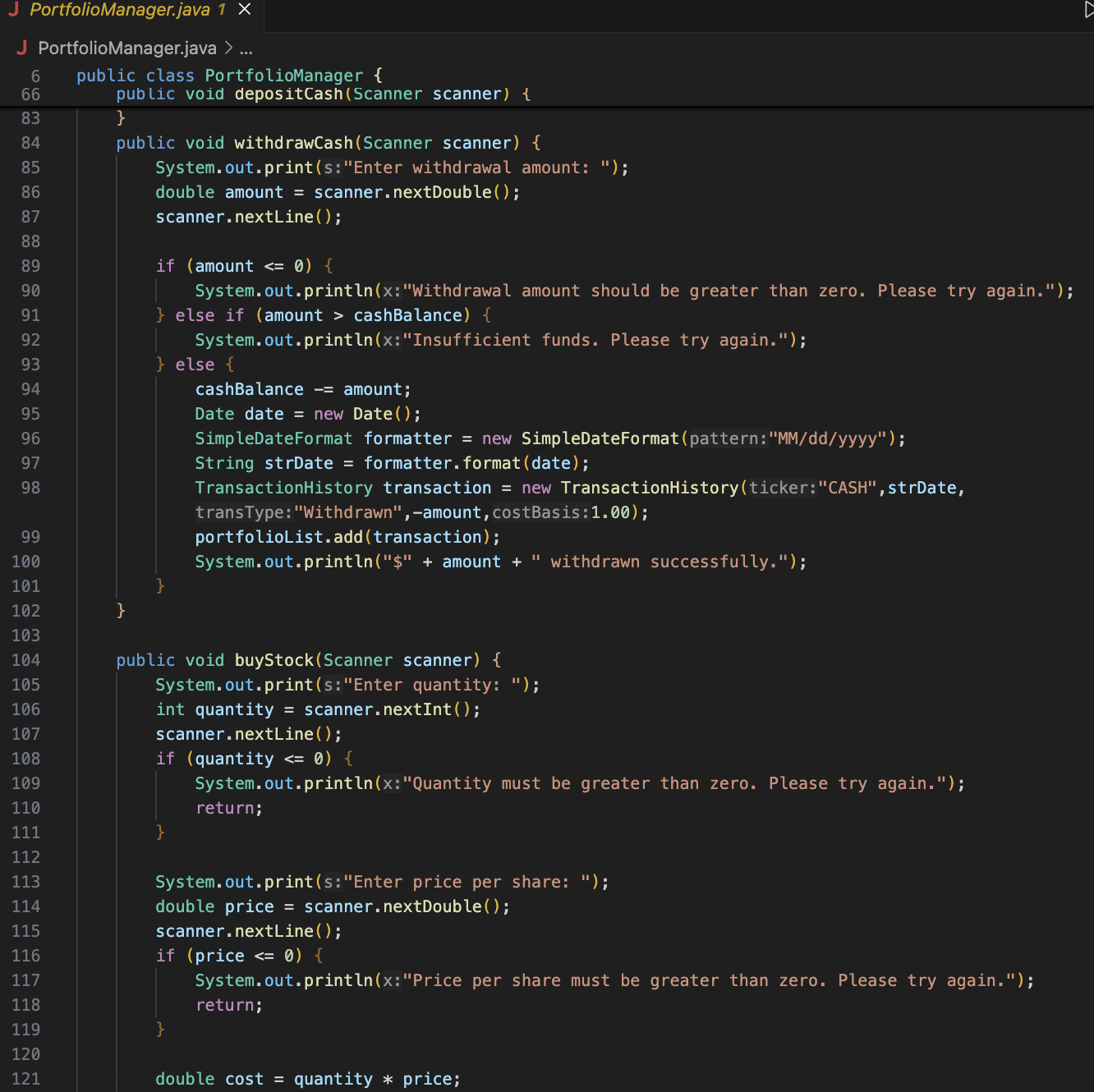 Java Code