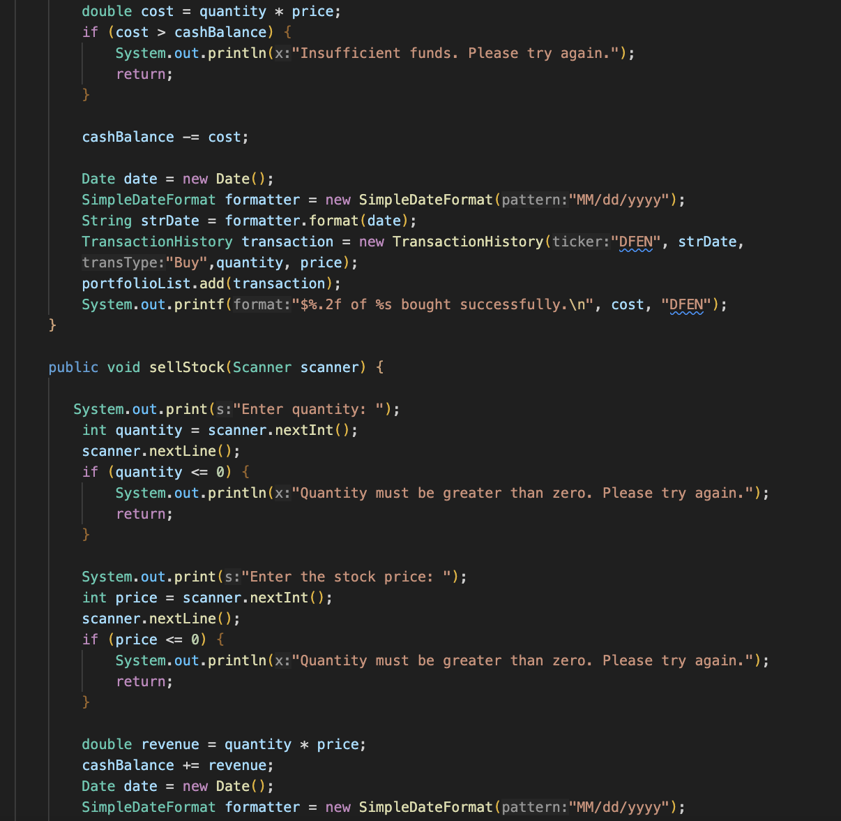 Java Code